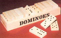Photo of the homemade giant dominoes set.